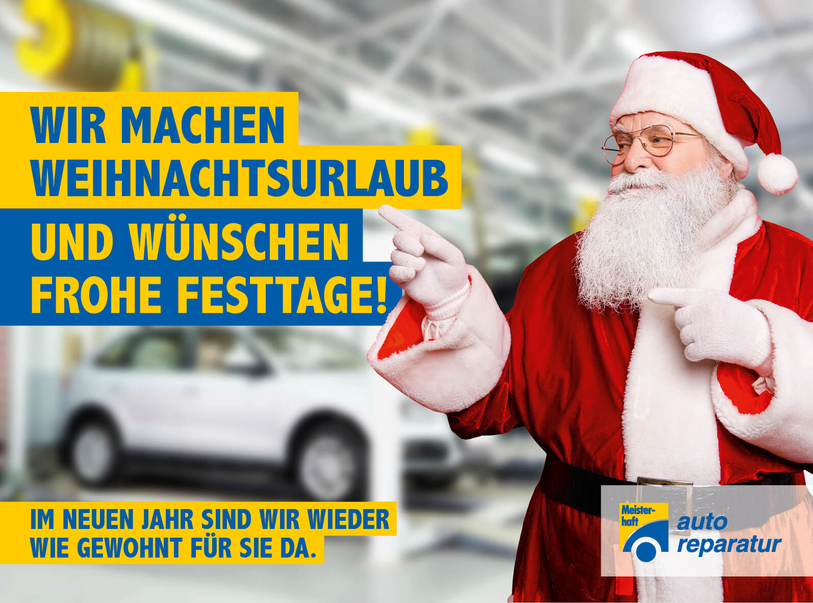 Banner-Bild über Weihnachtsurlaub bei Kfz Bernd Papke